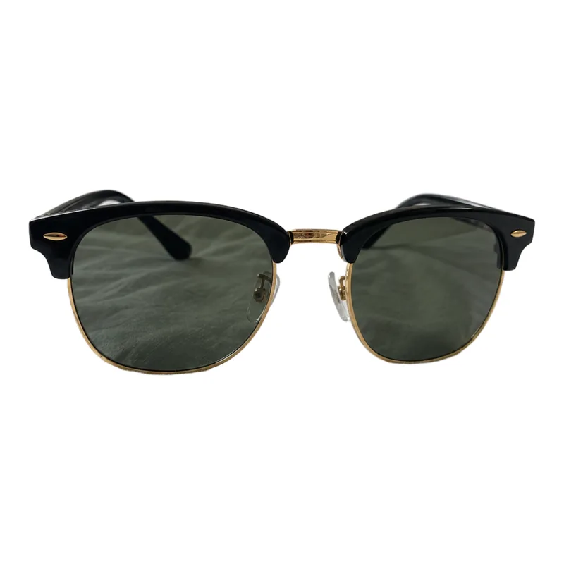 Half-rim sunglasses with green lenses — finished Amazon main image